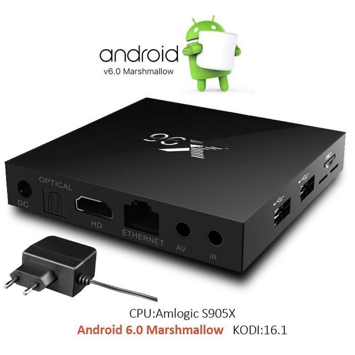 SEO X96 Android 6.0 Marshmallow Kodi 16.1 Amlogic S905X Quad Core 2G/16G 4k 60fps VP9 H.265 TV Box Streaming Media... N2