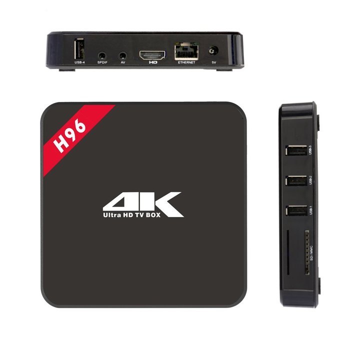 YesGoShop H96 Smart TV Box Amlogic S905 Quad Core 64-bit ARM Cortex-A53 up to 2GHz 4K HDMI 1G DDR 8G Android 5.1... N3
