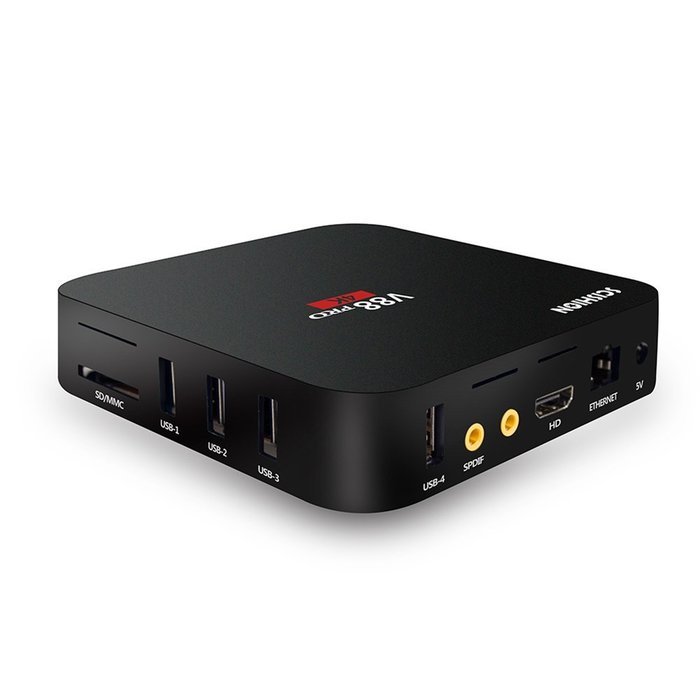 V88 PRO TV Box Smart Multimedia Player Android 6.0 OS Quad-Core Amlogic S905X,Cortex-A53,1GB DDRIII 8GB EMMC Flash N3