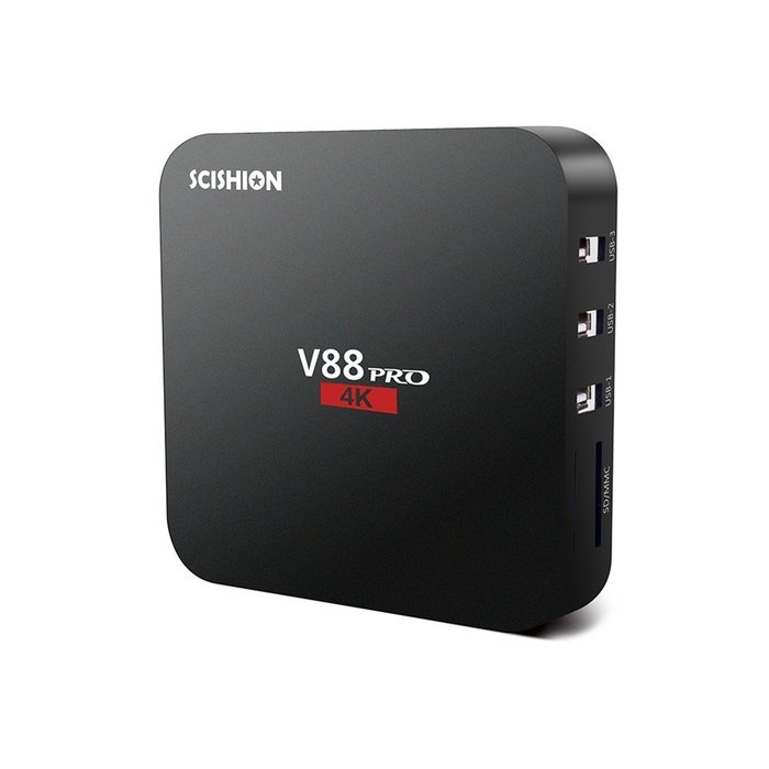 V88 PRO TV Box Smart Multimedia Player Android 6.0 OS Quad-Core Amlogic S905X,Cortex-A53,1GB DDRIII 8GB EMMC Flash N4