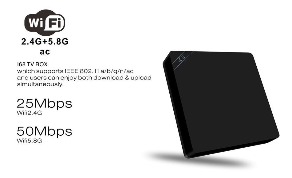 Joyhero i68 Android 6.0 Smart TV Box | Amlogic S912 Octa Core CPU | ARM Mali-T820MP3 GPU | DDR3 2 GB + Onboard... N4