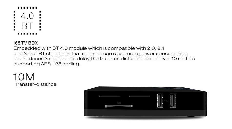 Joyhero i68 Android 6.0 Smart TV Box | Amlogic S912 Octa Core CPU | ARM Mali-T820MP3 GPU | DDR3 2 GB + Onboard... N5