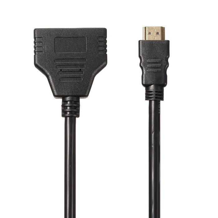 BephaMart 1080P HDMI Port Male to 2 Female 1 In 2 Out Converter Splitter Cable Adapter N2