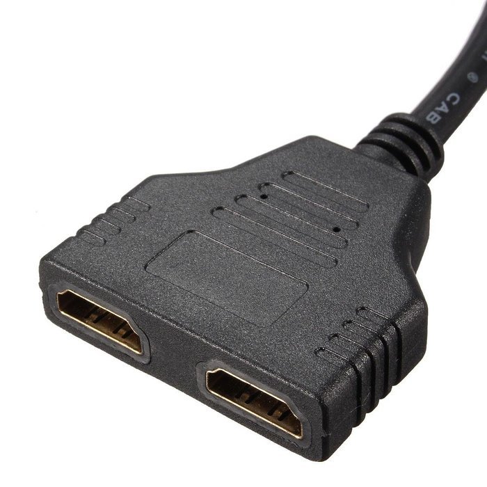 BephaMart 1080P HDMI Port Male to 2 Female 1 In 2 Out Converter Splitter Cable Adapter N4