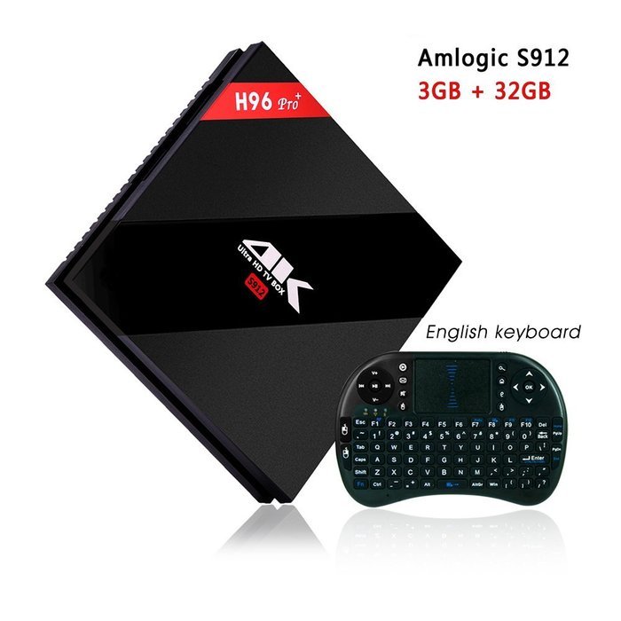 VIGICA H96 Pro Plus 3G 32G Android TV BOX 6.0 Amlogic S912 Octa core Streaming Media Player Wifi 2.4G/5G HDMI... N10