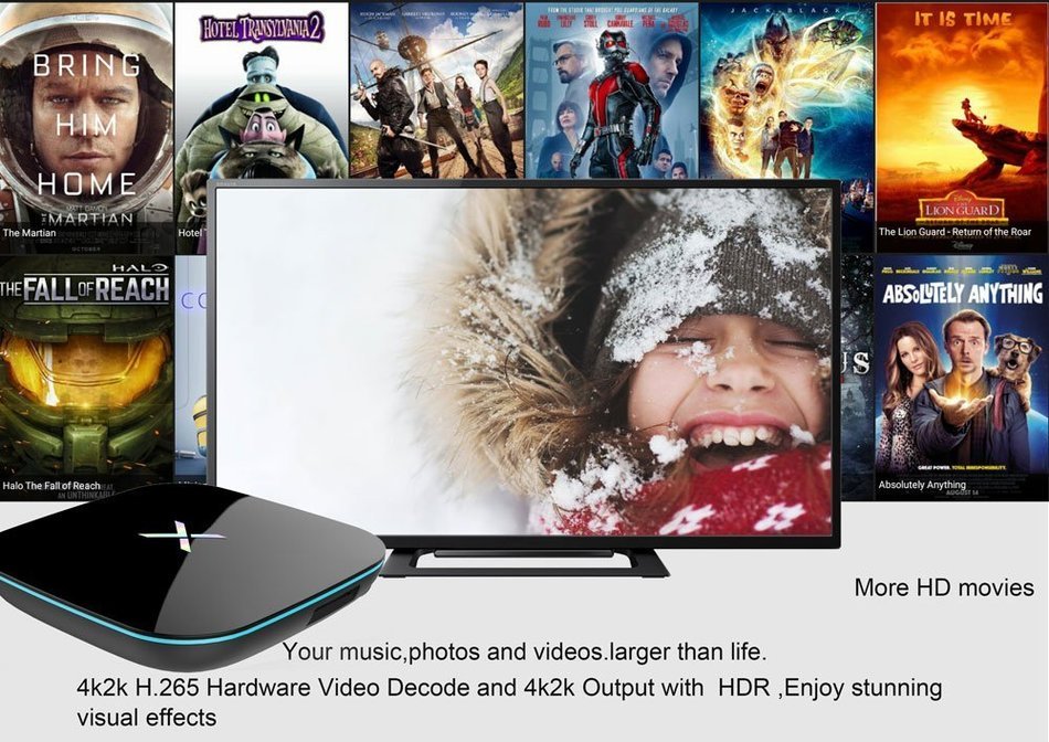 HODELY X-player S912 Android 6.0 Octa-Core Cortex A53 2.0GHz HD TV Box with 2GB+16GB Dual-Band WiFi Kodi 10/100... N2