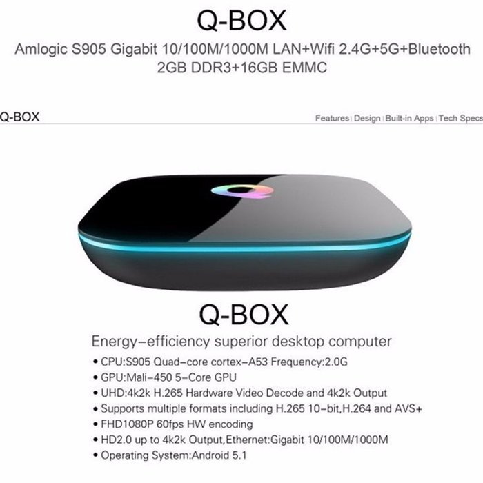 ELEGIANT Smart TV BOX - Built-in Android 5.1 OS and KODI/XBMC [QuadCore 2GB/8GB Dual WIFI 2.4G/5G H.265 4K2K]... N6