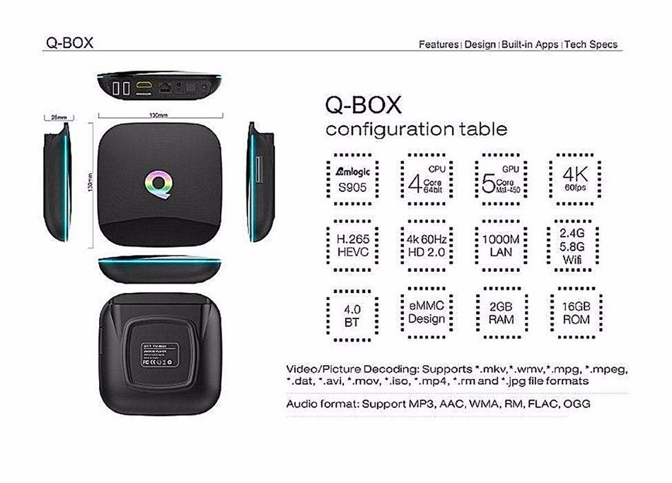 ELEGIANT Smart TV BOX - Built-in Android 5.1 OS and KODI/XBMC [QuadCore 2GB/8GB Dual WIFI 2.4G/5G H.265 4K2K]... N7