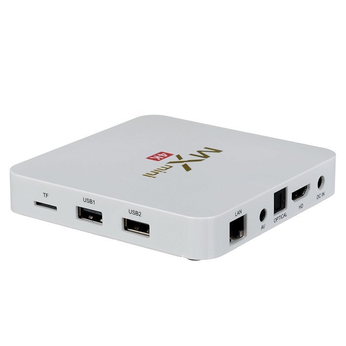 WELLWIN MX MINI TV BOX Amlogic S905 1g/8g Android 5.1 KODI 16.0 Full Loaded with Bluetooth HDMI WIFI 4K (White) N2