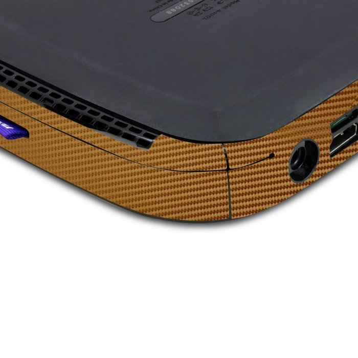Skinomi TechSkin - Roku 4 Gold Carbon Fiber Full Body Skin / Front & Back Wrap Clear Film / Ultra HD and Anti-Bubble... N3