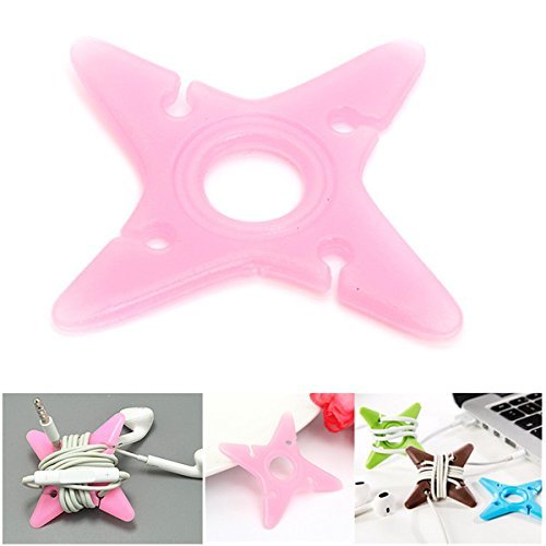 BephaMart Silicone Dart Earphone Headphones Cable Bobbin Winder Roller Cord Organizer Wrap Line Fixer Winder
