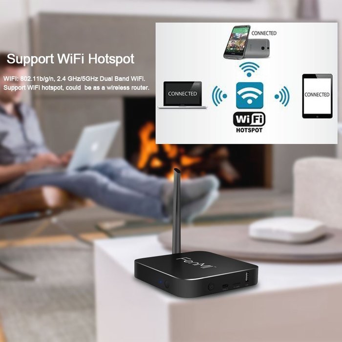Docooler FEN MI Z16 Smart Android 5.1 TV Box 2GB / 16GB RK3368 Eight Core 64bit Cortex-A53 with Kodi XBMC UHD... N7