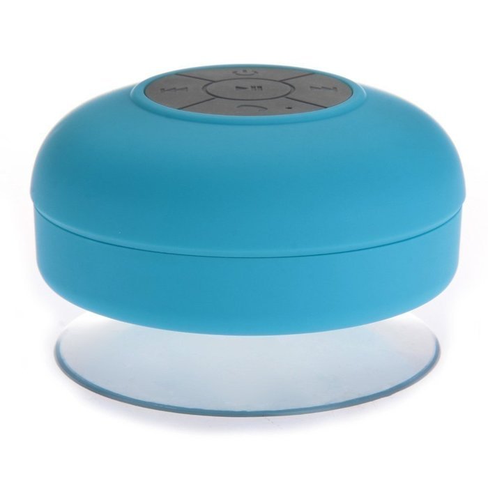 Tmvel Bluetooth Shower Portable Speakerphone with Built-In Mic - Retail Packaging - Blue