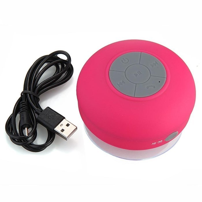 Tmvel Bluetooth Shower Portable Speakerphone with Built-In Mic - Retail Packaging - Blue N4