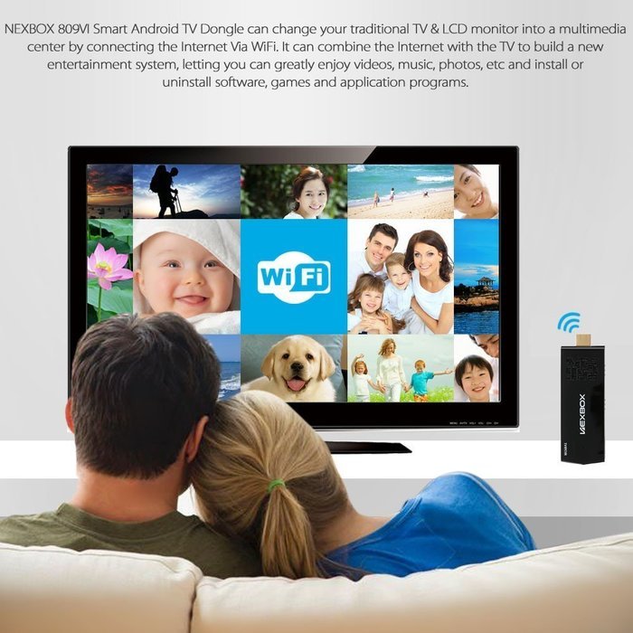 NEXBOX 809VI Smart Android TV Dongle Box Android 5.1 RK3368 Octa-Core 64 Bits 2G / 8G KODI XBMC UHD 4K 3D H.265... N2