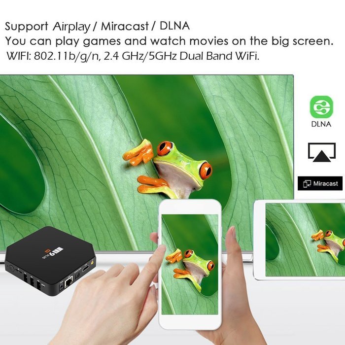 Docooler&reg; M9 Plus Smart Android TV Box Android 5.1.1 with Kodi XBMC UHD 4K*2K 60fps HDMI Mini PC 2.4GHz & 5GHz... N5