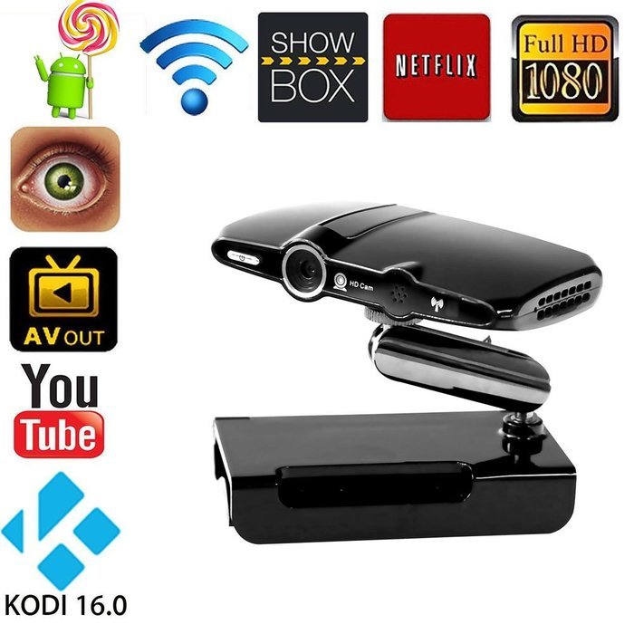 Efor HD23 Android4.4 Video Call TV Box Mountable with HD Webcam Camera, CPU Quad Core 1GB RAM + 8GB ROM, 4K Media... N5