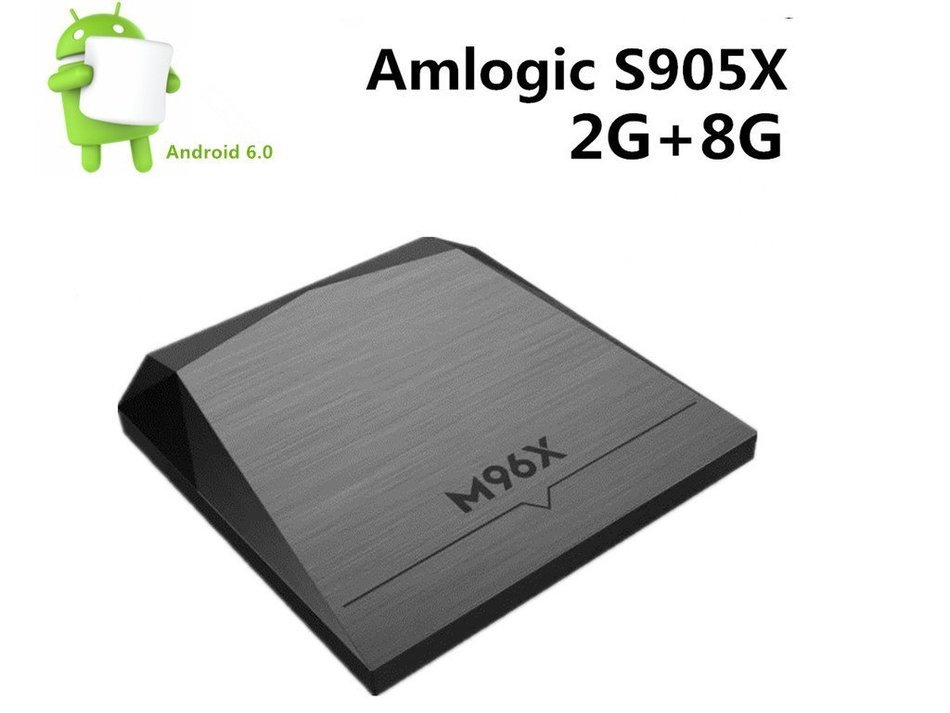 Harryup M96X TV Box, Android 6.0 2GB / 8GB S905X 64bit Quad Core 2.0GHz Amlogic 4K Ultra HD Streaming Tv Kodi...