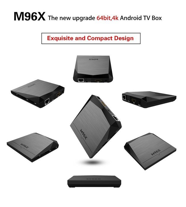 Harryup M96X TV Box, Android 6.0 2GB / 8GB S905X 64bit Quad Core 2.0GHz Amlogic 4K Ultra HD Streaming Tv Kodi... N2