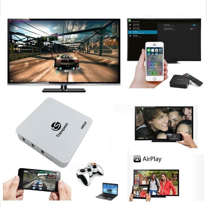 Transpeed Plus TV Box by Mitid, with KODI XBMC Online 3D HD Movie Music, 1G+8G Android 4.4 Quad Core S805 WiFi... N4