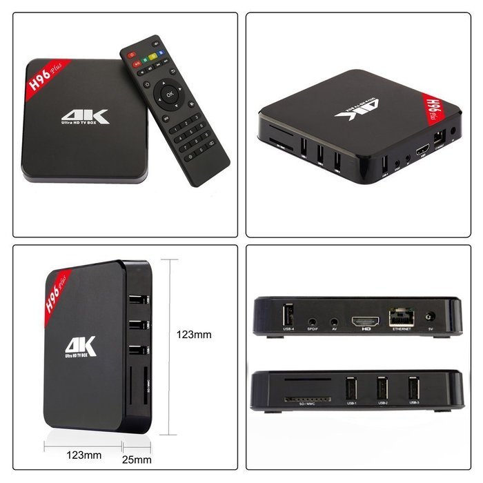 HONGYU H96 Smart TV Box Amlogic S905 Quad Core 64-bit ARM Cortex-A53 up to 2GHz 4K HDMI 1G/8G Android 5.1 Full... N17