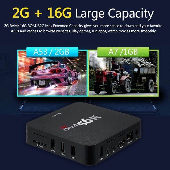Docooler M9S-PRO Smart Android TV Box Android 5.1 Amlogic S905 Quad Core 64bit KODI XBMC UHD 4K 2G / 16G Mini... N2