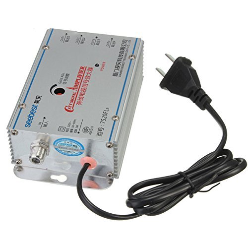 SB-7520FL9 220V 4 Way CATV Cable TV VCR Antenna Signal Amplifier AMP Video Booster Splitter N5
