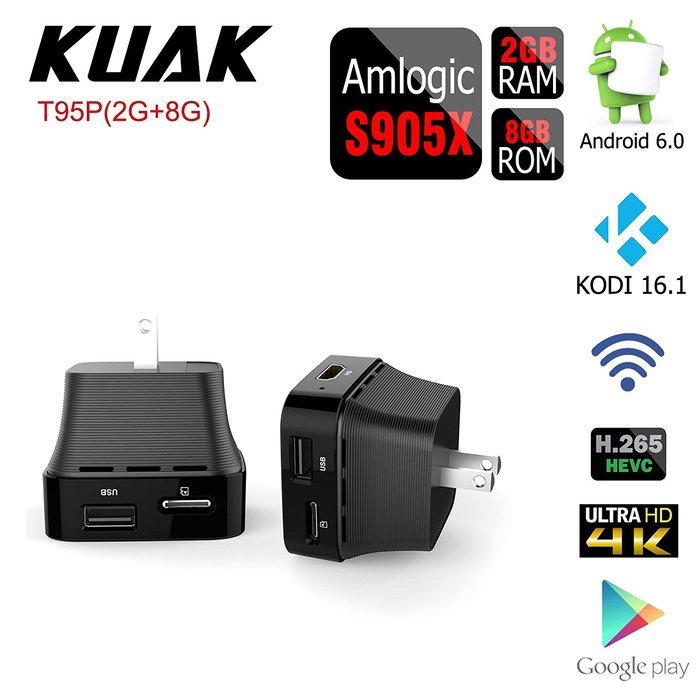 KOLOF T95P Amlogic S905X Mini Android TV Box Kodi 16.1 Ultra HD 4K Quad Core 3D Dual Wifi 2G 8G Streaming Media...