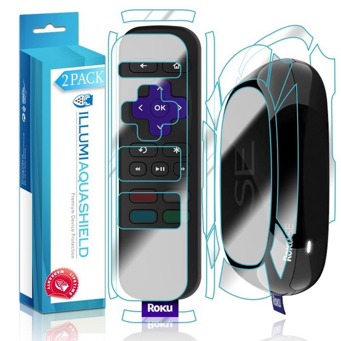 Roku SE Screen Protector + Back Cover (2-Pack), ILLUMI AquaShield Full Coverage Back and Front Screen Protector...