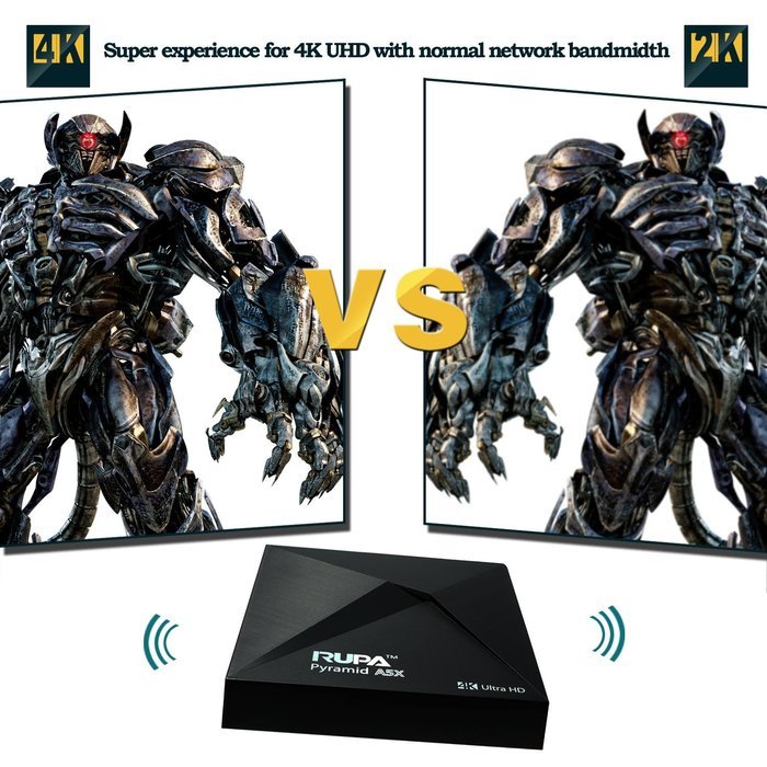 RUPA A5X TV Box Amlogic S905X Quad Core 2G/16G HD 4K Original Android 6.0 TV Box Mini PC Streaming Media Player... N5