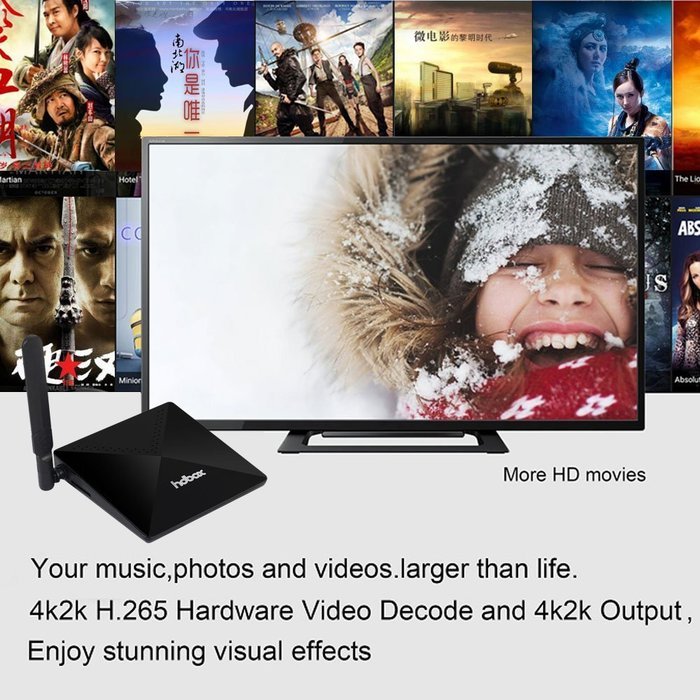 Docooler W9 Smart Android TV Box XBMC UHD 4K 2G / 16G Mini PC Android 4.4 Amlogic S812 Quad Core 2.4G & 5.0G WiFi... N5