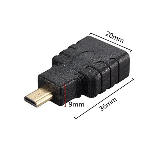 BephaMart Gold Plated Micro HDMI Type D Male To HDMI Female Adapter N6