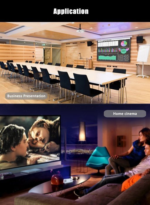 Joyhero portable projector,Full HD 3D 1920 x 1080 1000LM LED Home Theater Projector N6