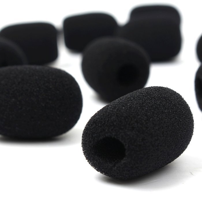 BephaMart 10PCS Microphone Headset Grill Windscreen Sponge Foam Black Mic Cover N2