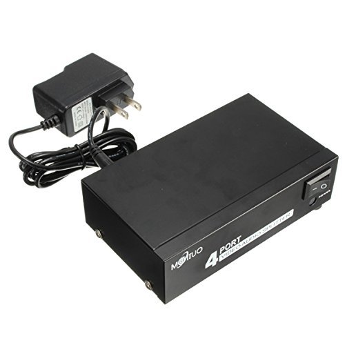 4 Port 1 In 4 Out RCA Audio Video TV AV DVD PS3 HDTV Game Splitter Switch Box
