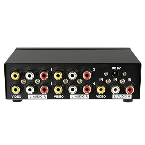 4 Port 1 In 4 Out RCA Audio Video TV AV DVD PS3 HDTV Game Splitter Switch Box N3