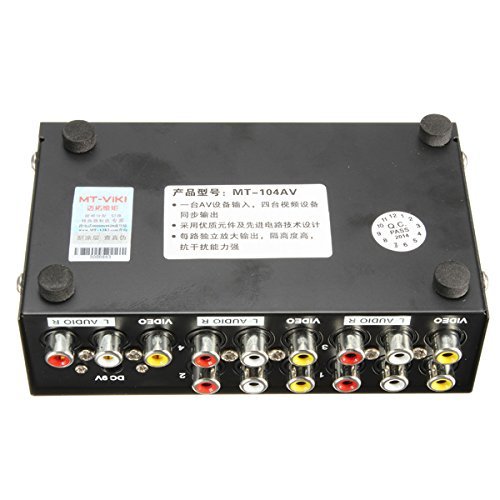 4 Port 1 In 4 Out RCA Audio Video TV AV DVD PS3 HDTV Game Splitter Switch Box N5