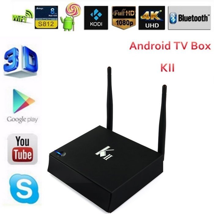 KII Amlogic S812 Quad-core Android4.4 Smart TV BOX 4k2k Ultra HD Streaming Media Player Home Entertainment TV...