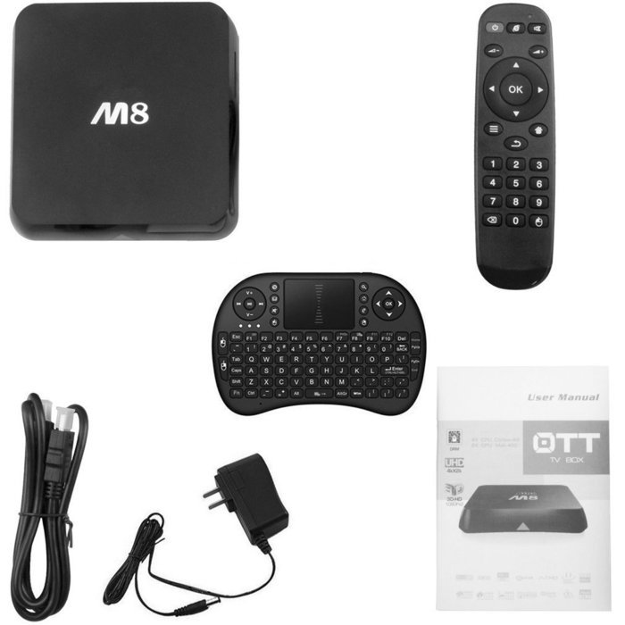 REDGO 2G/8G M8 Quad Core Android (Kit Kat 4.4) TV Box Streaming Media Player 1080p HD 4K WiFi XBMC KODI Smart... N10