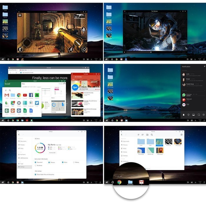 Remix Mini Android PC Remix OS 2.0 TV Box Streaming Media Player Android 5.1 Quad-core Cortex A53, 2G/32G Multiple... N6