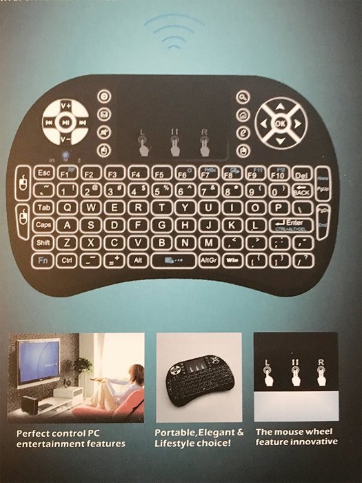 PH Direct 2016 White 2.4G Wireless Mini Keyboard with backlit for Smart TV Android Box PC USA N5