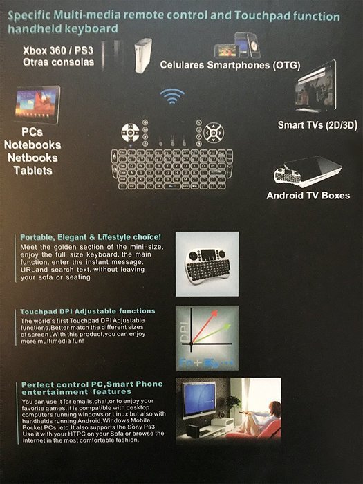 PH Direct 2016 White 2.4G Wireless Mini Keyboard with backlit for Smart TV Android Box PC USA N6