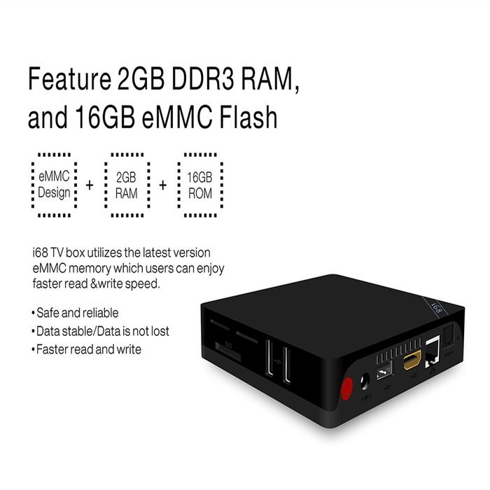 Smart TV Box, ELEGIANT Exclusive Custom Edition Amlogic S912 2GB DDR3 RAM +16GB Onboard eMMC Flash ROM Built-in... N4