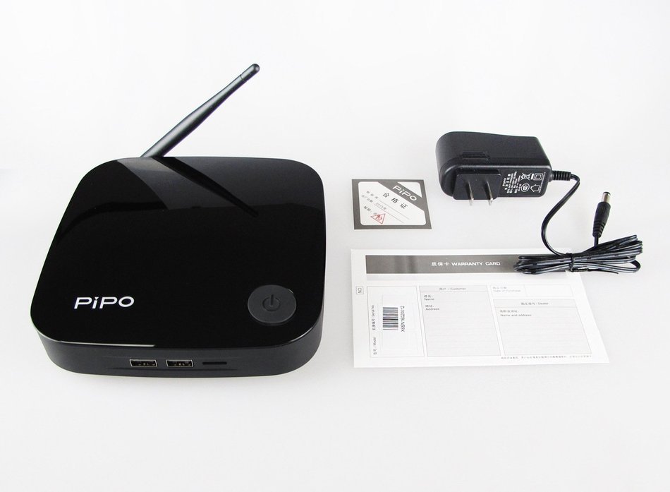 PIPO X6s Mini PC Intel Cherry Trail Z8300 Quad core IPTV Box for streaming tv Windows 10 2.4G WiFi 4GB RAM 64GB... N12