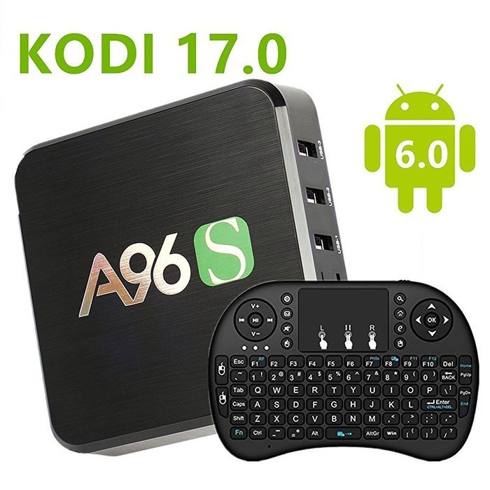 Refresh Your Life Newest A96S Smart TV Box Android 6.0 Full Loaded Add-ons with KODI 17.0 Amlogic S905X Quad Core...