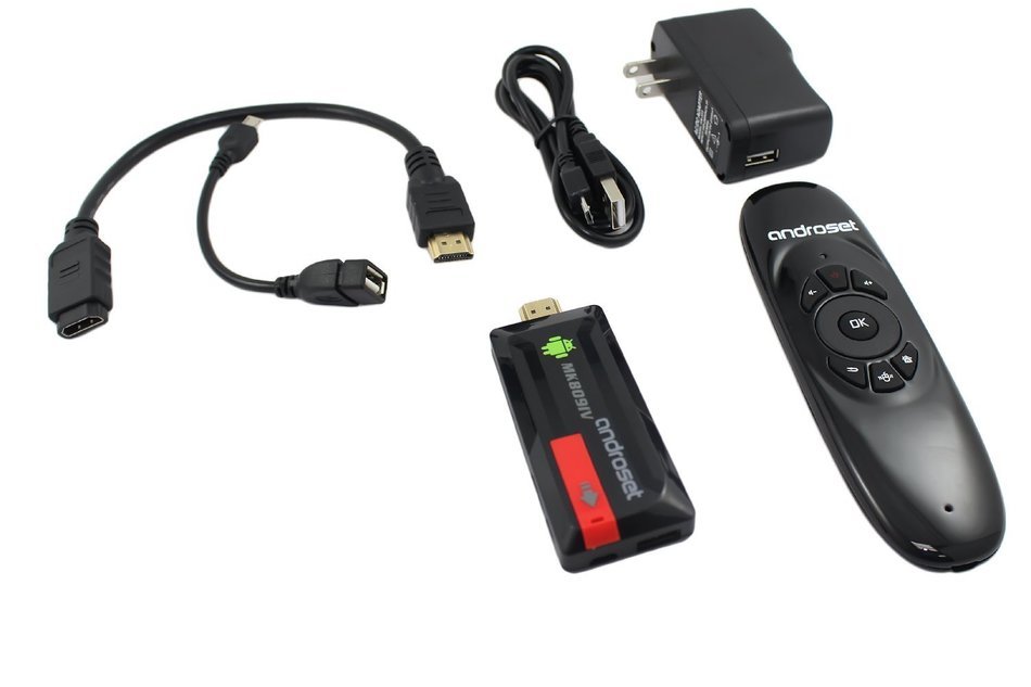 ANDROSET 2 IN 1 Android 4.2.2 Mini PC TV Box Rk3188 Quad core 8G + Fly Air Mouse with Mini Keyboard Combo SET... N6