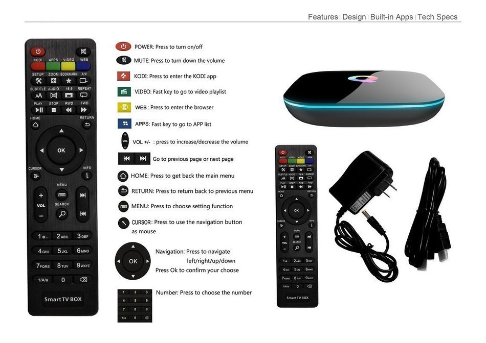 Q-Box Android 5.1 Smart Android TV BOX, S905 Quad Core 4K KODI 16.0 Sports Movies Streaming Player Bluetooth Enabled... N5
