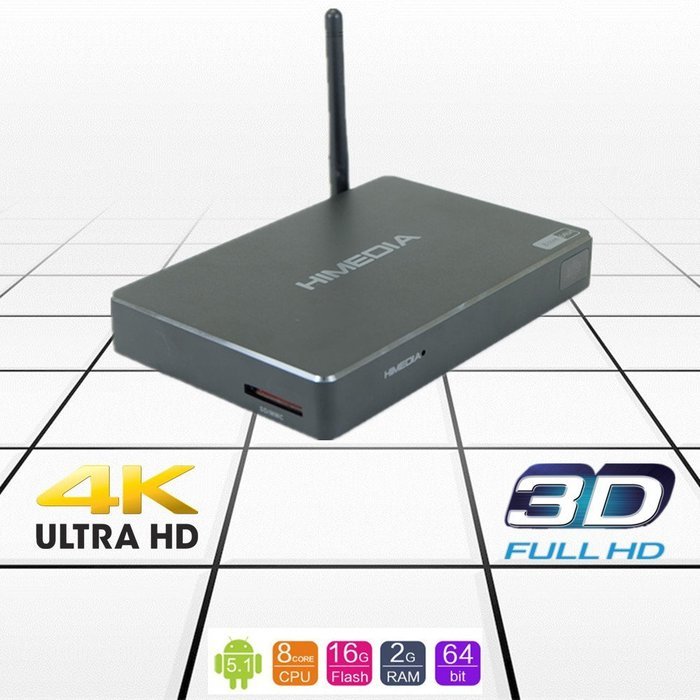 HIMEDIA H8 Octa Core Android TV Box 2GB/16GB 3D 4K UHD Home TV Network Media Player + MeLE F10-deluxe Fly Air...