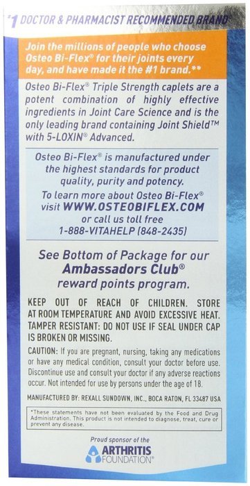 Osteo Bi-Flex Glucosamine Chondroitin Triple Strength, 80 Tablets (Pack of 3) N2