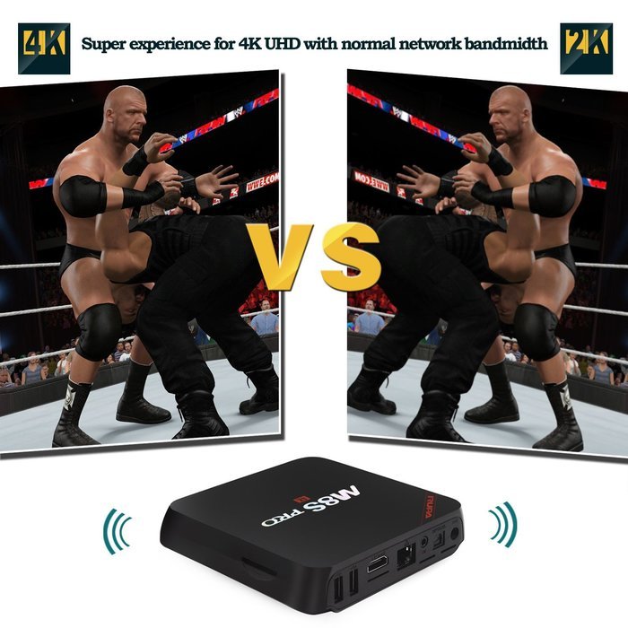 RUPA M8S PRO Android 5.1 TV Box Amlogic S905 Quad Core 2GB/16GB Dual Band WiFi BT 4.0 1000M LAN 4K Streaming Midea... N5